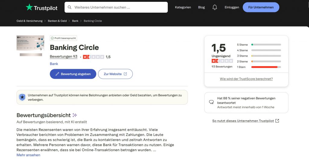 Trustpilot bewertungen