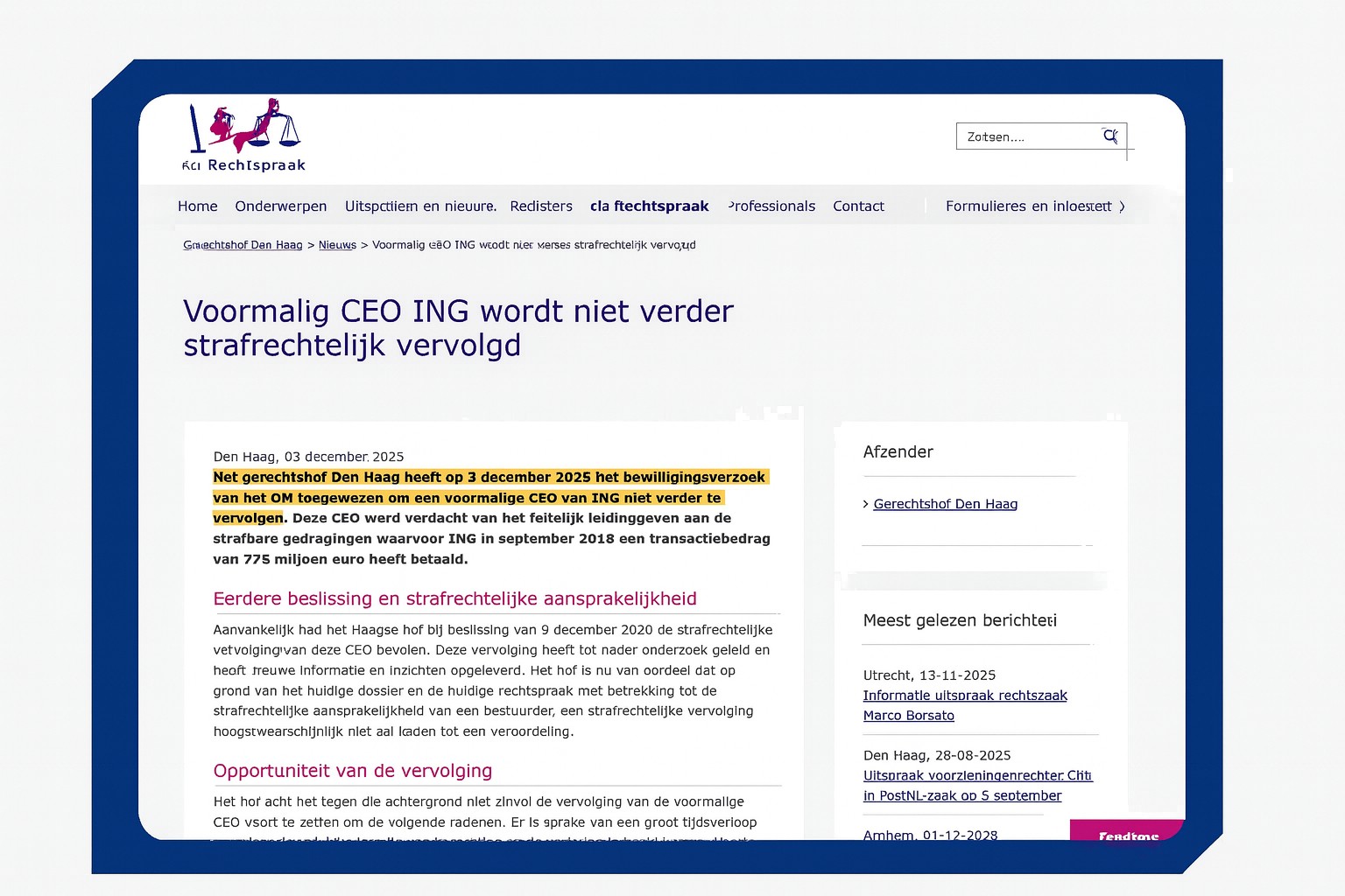 Hamers escapes liability