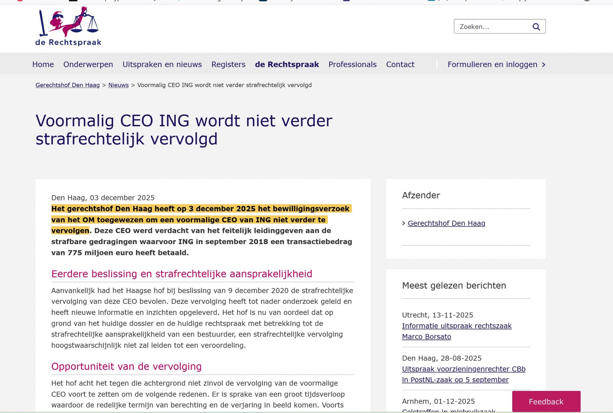 Hamers escape liability