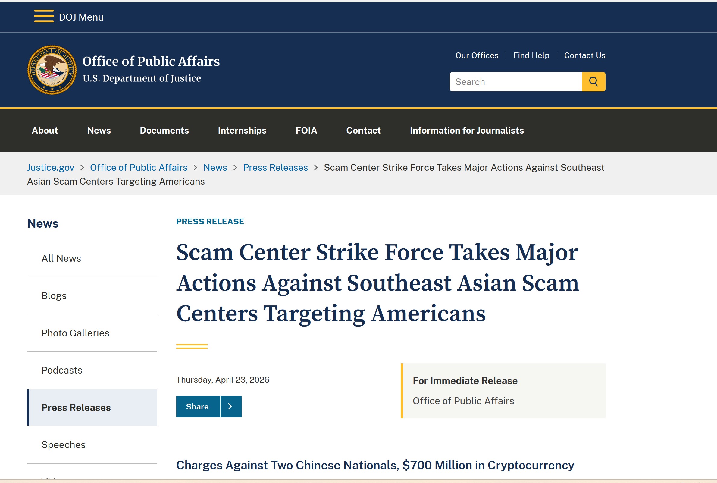 Asian Scam Centers