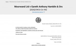 Hamblin v Moorwand