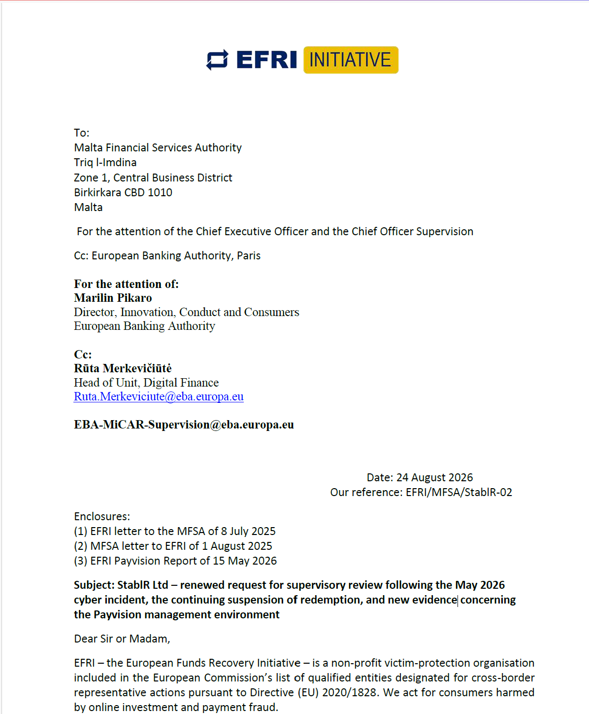 MFSA Letter 24082026