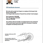 Fake EFRI Investigator IDs