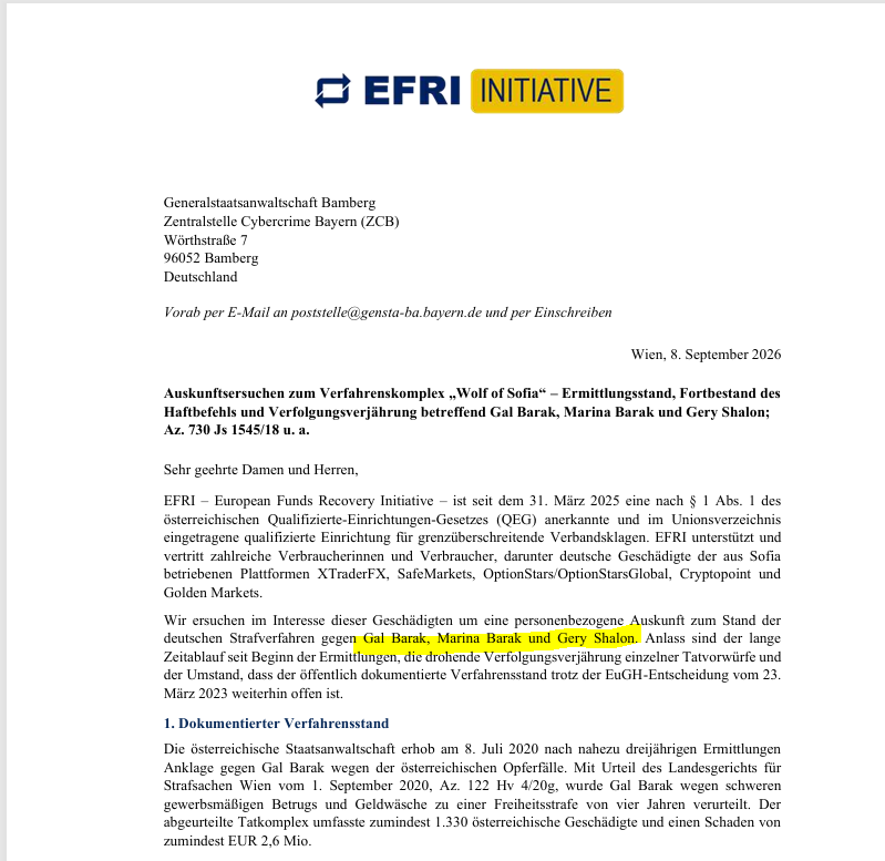 Letter to Cybercrime Bamberg