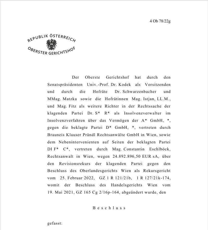 App fraud and Austrian case law