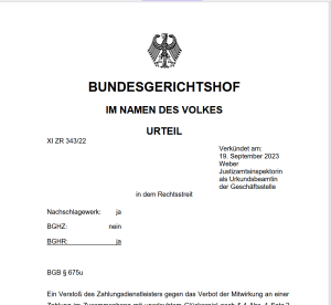 App fraud and German Case law